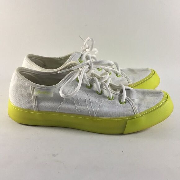 Zodiac Ella womens casual shoes lace up sneakers white yellow size 9 - Picture 1 of 8